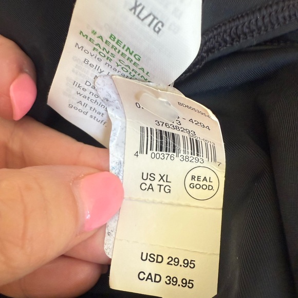 Aerie Black High-Waisted fold over swim Bikini Full coverage NWT XL beach pool - Picture 6 of 6